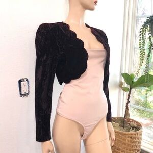 Vintage Roberta open Jacket  red velvet